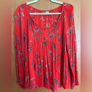 Old Navy long sleeve v neck blouse